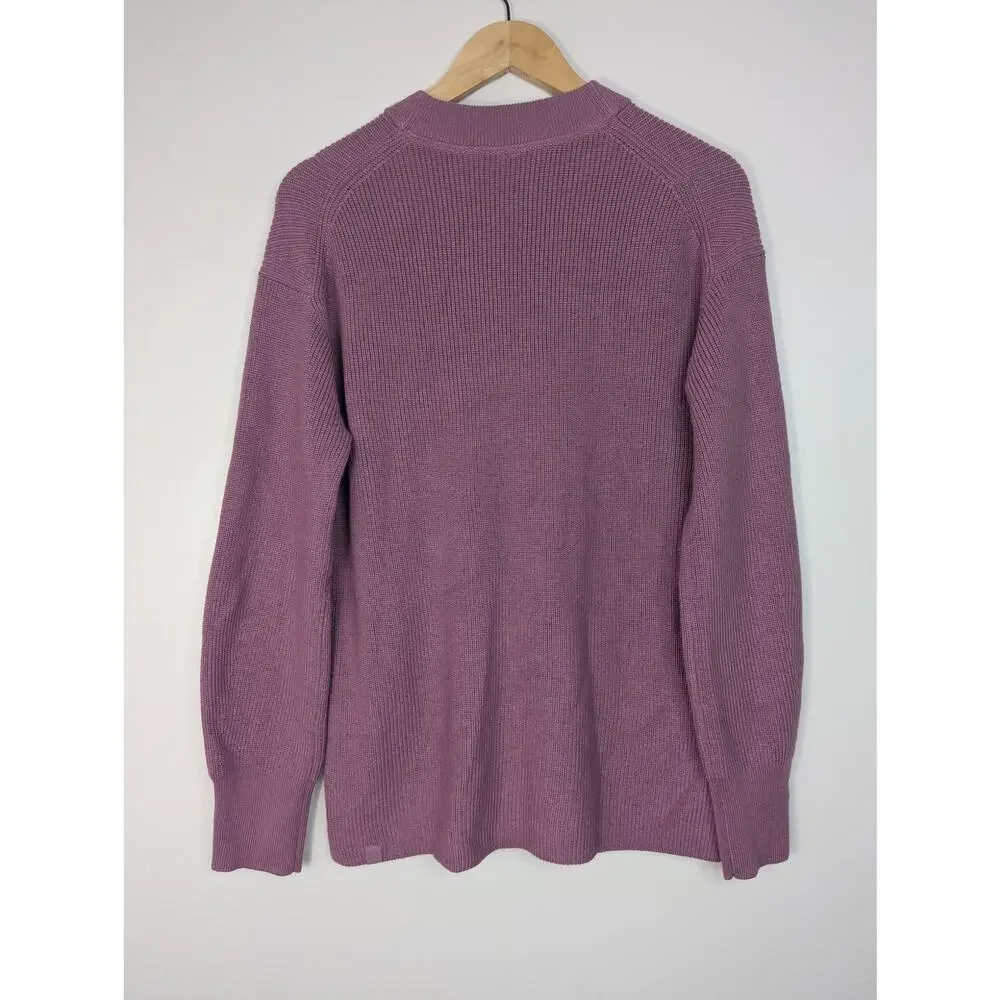 Lululemon Merino Wool Bend Ribbed Crewneck Sweater in Velvet Dust